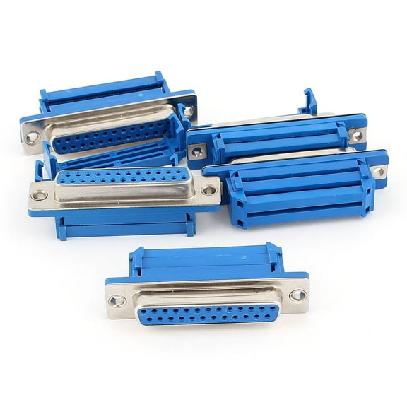 Unique Bargains 5Pcs Parallel Port D-SUB 25 Pin DB25 Female IDC Plug Flat Ribbon Cable Connector