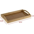 HomeIt Large Bamboo Serving Tray with Handles Ideal for Dinner, Tea