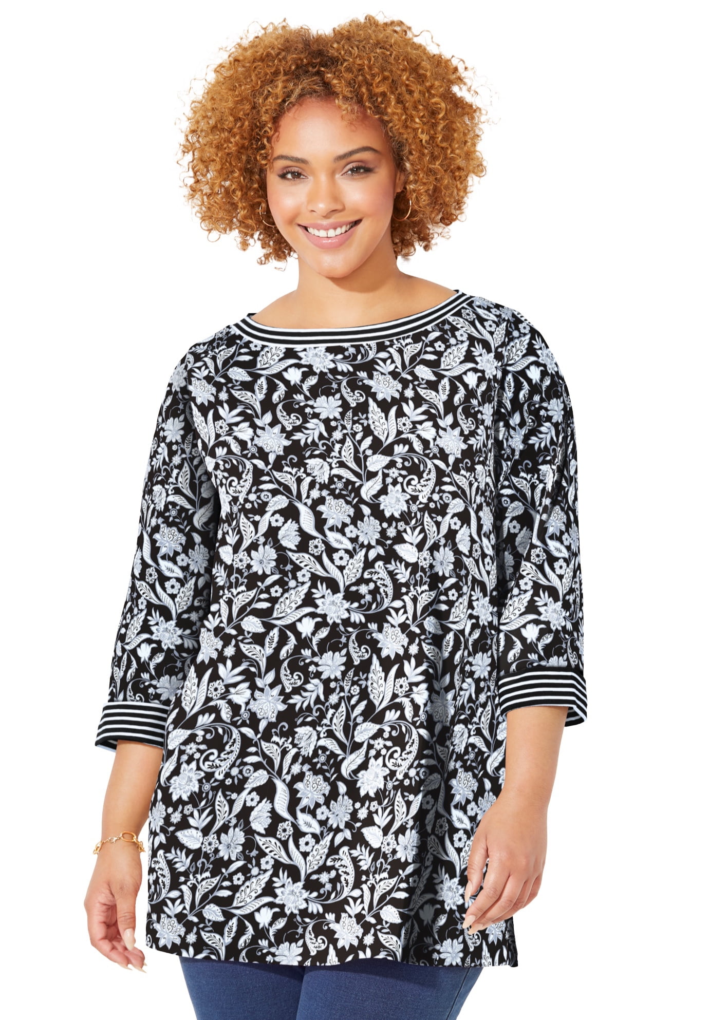 Liz&Me Women's Plus Size Liz&Me™ Boatneck Top - Walmart.com