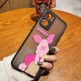 thumbnail image 3 of Matte Phone Case for OPPO RENO 8 8T 7Z 7 6Z 6 5 4 3 PRO PLUS 4G 5G Hard Case Funda Coque Capa Shell Cover Cute Pink Piglet Anime, 3 of 5
