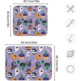 thumbnail image 3 of Coolnut Halloween Ghost Pumpkin Dish Drying Mat Absorbent Heat Resistant Reversible Dish Draining Mat for Kitchen Countertops Sinks,16"x18", 3 of 6