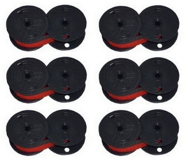 Sharp QS-1404 Sharp QS-1402 Works for Sharp QS-1183 Sharp QS-1410 Compatible Universal Calculator Spool EPC B / R Black and Red Ribbons 