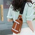 thumbnail image 3 of Hovilon Shoulder Bag Chest Bag，Leather Print Sling Bag for Women,American Baseball Rugby Sports Chest Bag,Men's Travel Crossbody Bag Sports Backpack, 3 of 5