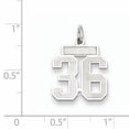 thumbnail image 2 of Sterling Silver/Rhodium-plated Satin Number 36 Charm Q-QPS36, 2 of 2
