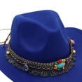 thumbnail image 4 of Wxirdiow Cowboy Hat for Toddler Girls Kids Classic Cowboy Hat Cowgirl Caps Travel Vacation Beach Caps Fedora Hat Blue Size,3-8 Years, 4 of 4