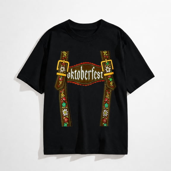 Lederhosen Suspenders Oktoberfest Bavarian Munich Beer T-Shirt
