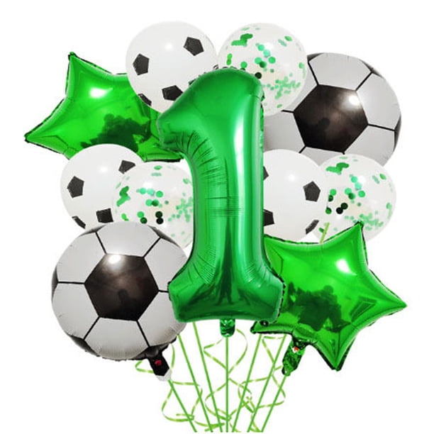 Juego de fútbol Digital verde, globo de película de aluminio, Fiesta Temática de la Copa del Mundo, decoración de cumpleaños, 12 Uds.,1