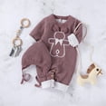 thumbnail image 7 of Onesies Boy Baby Cotton Leisure Romper Long Sleeve Jumpsuit With Hat Onesies Coffee 12 Months-18 Months, 7 of 7