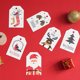 thumbnail image 5 of Etiqueta de papel con temática navideña Etiqueta de papel artesanal de bricolaje Oficina en casa Decoración de vacaciones Adorno colgante, Guantes de Navidad Noticed HA000503-03B, 5 of 6