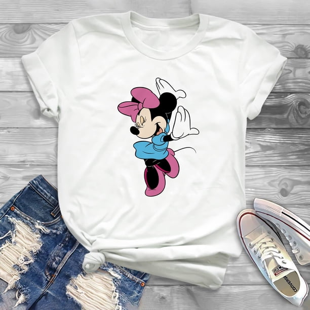 2023 Disney Mickey Mouse Minnie T-shirts 3D printing fashion clothes jacket cartoon graphic Teenage Female Clothes130 Gao Jinjia LED