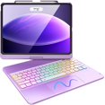 thumbnail image 1 of Funda con teclado táctil FUWANG para iPad Air 13" M3 M2 morado, 1 of 8