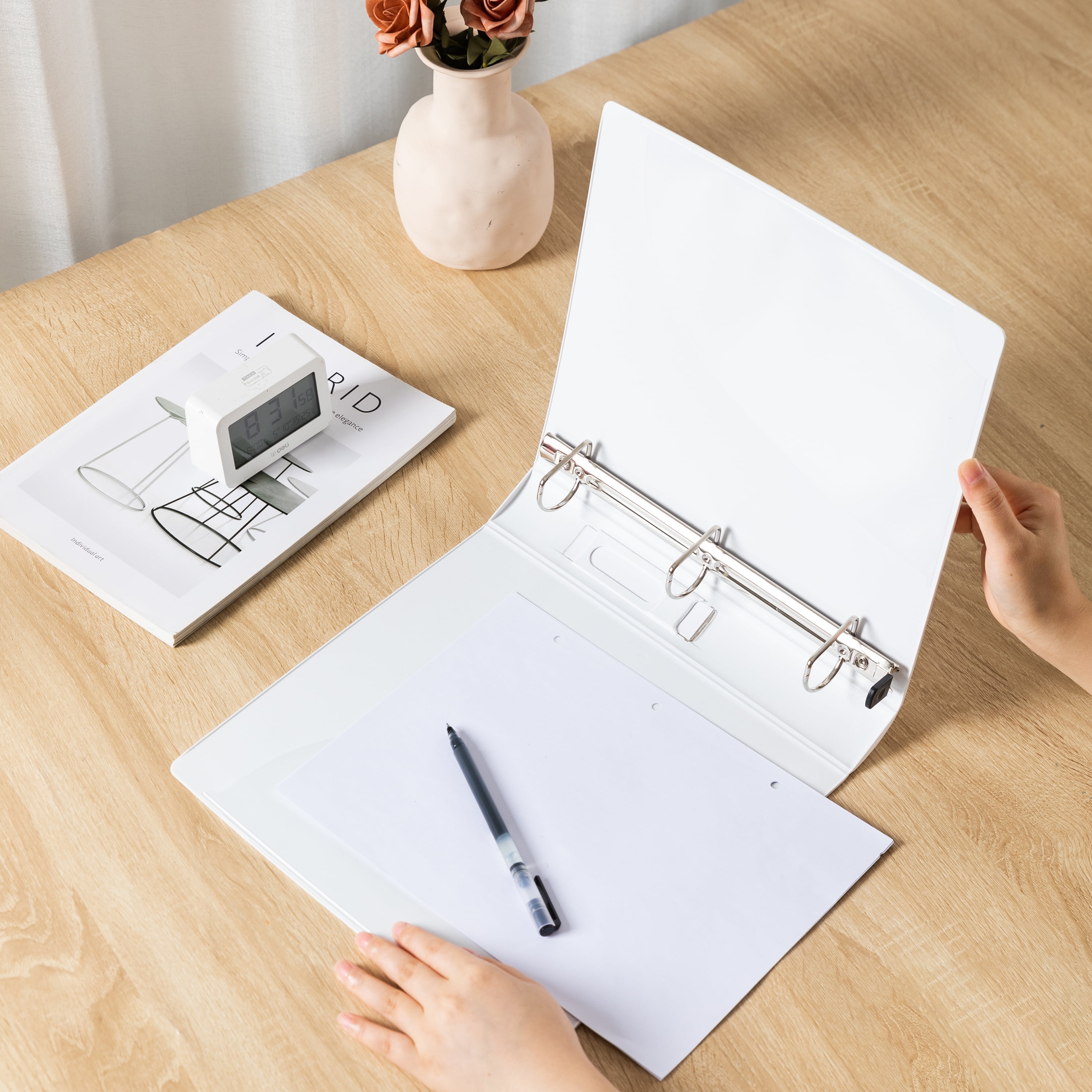 Exceed 1.5'' Heavy Duty Binder, White, Slant D-Ring