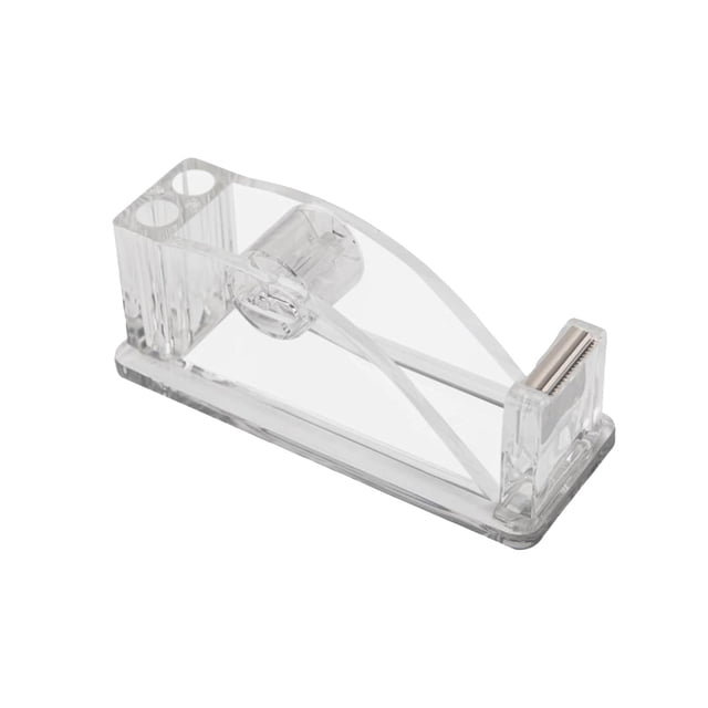 Distributeur de Ruban Adhésif avec Base Antidérapante Inclut un Rouleau de Ruban Supporte des Largeurs de Moins de 24Mm pour Bureau et Usage Domestique