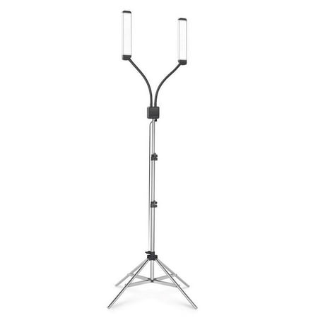 GLAMCOR Elite X Portable LED Lighting Kit for Eyelash Extension Esthetician Makeup Filming & Photography | 5600K Five-Stage Dimming Daylight with Travel Bag & Tripod (Grey)