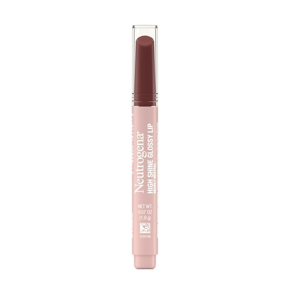 Neutrogena High Shine Glossy Lip with Vitamin E, Lip Gloss Makeup, Nearly Neutral, 0.07 oz