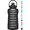 Black, variant on GEDUX 128 oz Motivational Water Bottle with Time Marker, Leakproof Wide Mouth Water Bottle, BPA-Free 2-in-1 Lid with Straw & Spout for Gym Camping