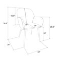 thumbnail image 7 of Pemberly Row Modern Living Room Accent Chair in Burgundy Velvet, 7 of 7