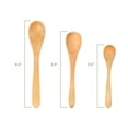 thumbnail image 4 of BambooMN Carbonized Brown 3.9" Oval Head Small Solid Bamboo Spice Salt Sugar Spoons, 30 Pieces, 4 of 7