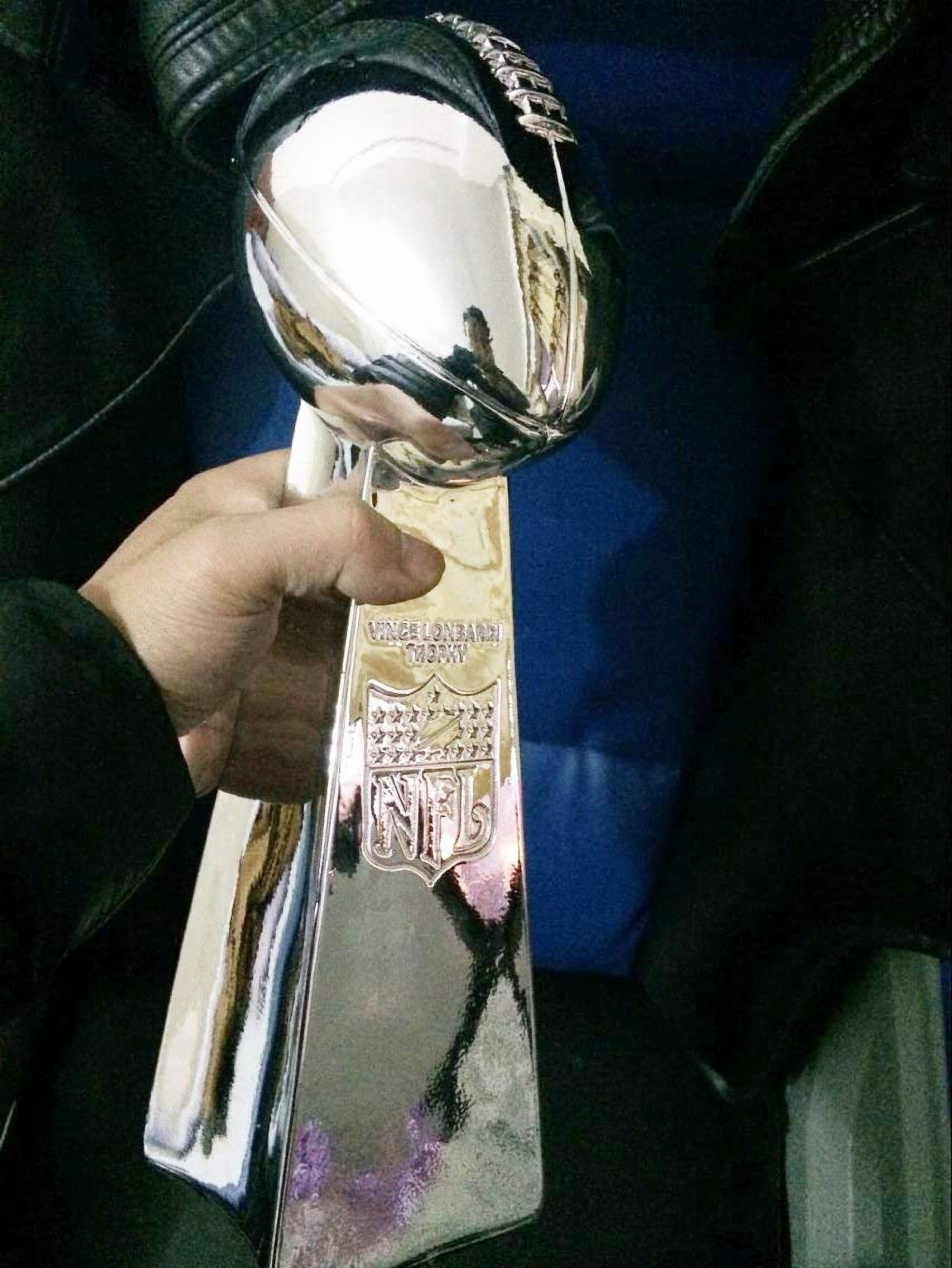1:1 Full Size 52CM(20.5 Inches) SUPER BOWL Football Trophy with Weight of 8 Pounds. It is Best Replica of The American Most cheerished Football Trophy.