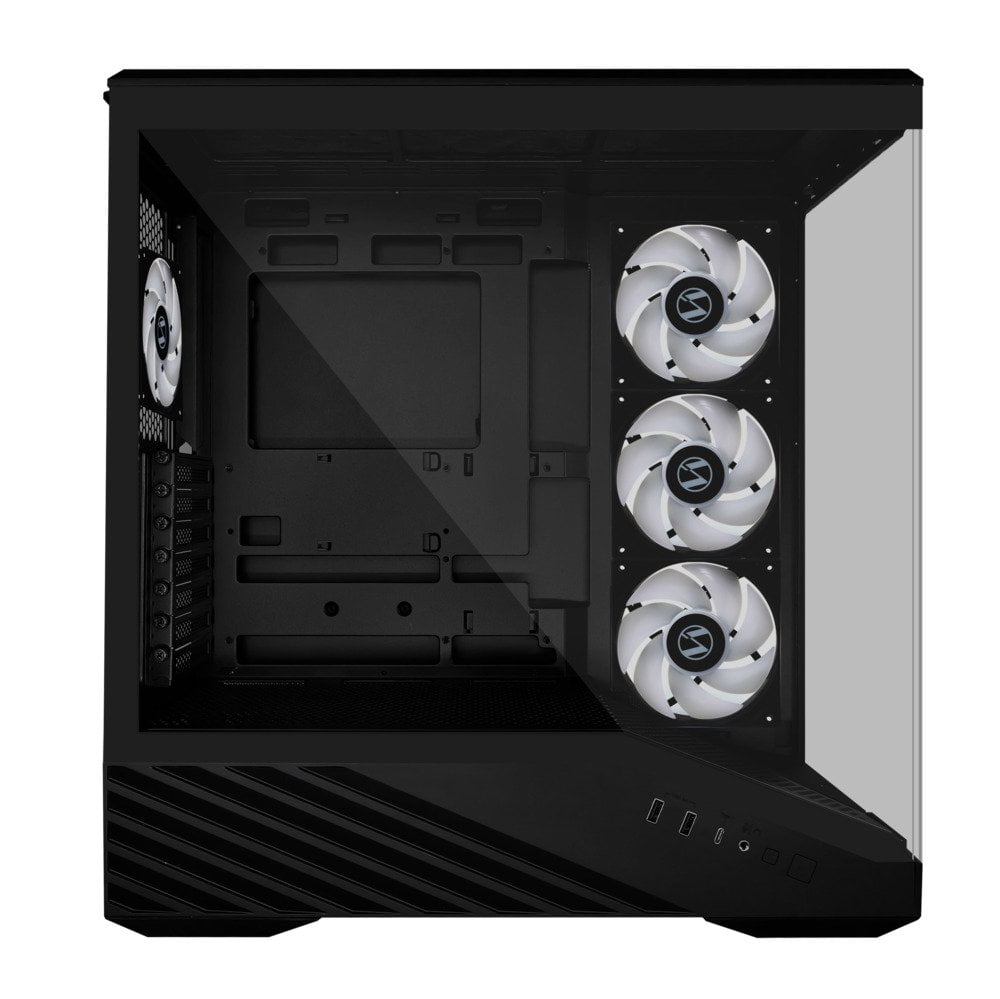 Lian-Li V100RX 4 x 120 mm ARGB PWM Optimized Airflow Fans Mid Tower Case - Black