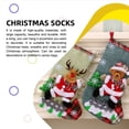 thumbnail image 4 of Ounissouiy calcetín navideño para regalo, bolsa de joyería, muñeca 3D, muñeco de nieve, Papá Noel, estampado de gran tamaño, calcetines para Kits de decoración para fiestas Llevar Ounissouiy HA069608-04, 4 of 6
