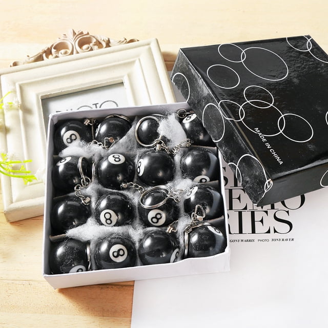 Llavero con bola 8, llavero creativo, colgante, llavero de billar, llaveros, llaveros, accesorios