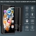 thumbnail image 2 of Reproductor MP3 de pantalla completa de 4 pulgadas de 16 GB con Bluetooth 5.0 - Negro, 2 of 4