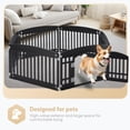 thumbnail image 2 of Parque infantil para perros Simple Deluxe, 24 ejercicios, 6 paneles con puerta, negro, 2 of 7
