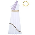 thumbnail image 5 of TiaoBug Womens Greek Roman Costume Queen Princess Praise Dance Performance Toga Dress Lavender 3XL, 5 of 7