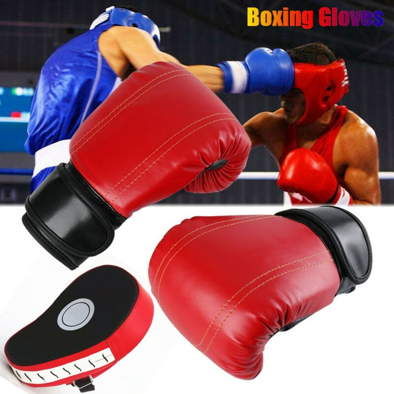 Focus Pads and Boxing Gloves Set Hook & Jabs Mitts MMA Fight Punching  Training