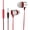 Red, variant on 3.5mm Wired In-Ear Headphones with Microphone - Compatible with iOS, Android, Smartphones, Laptops, Gaming, MP3 Players Suitable for Work, Study, Fitness, Running