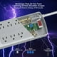 thumbnail image 5 of Protector contra sobretensiones Nuetsa Power Strip con 8 enchufes y 4 puertos USB, 5 of 7