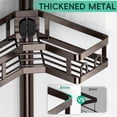 thumbnail image 3 of Corner Shower Caddy Tension Pole, 4 Tier Adjustable Shower Organizer Corner 62-115 Inch, Rustproof Bathroom Shower Shelves for Bathtub Storage,Bronze, 3 of 16