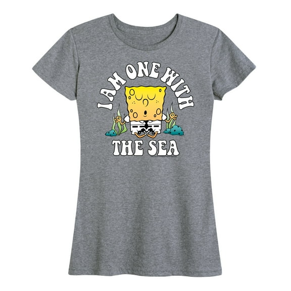 SpongeBob SquarePants - I'am One with The Sea - Women's Short Sleeve Graphic T-Shirt