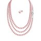 thumbnail image 1 of Set Collar Perlas Triple Aretes Zvezda Plata 0.925 Mujer rosa claro Unitalla, 1 of 4
