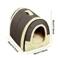 thumbnail image 3 of Yunuuuoa Self-Warming Dog Bed House Indoor Washable Pet Sofa with Removable Mat for Cats & Small Dogs, Calming Anti-Anxiety Burrow Bed with Plush Faux Fur, Waterproof Lining, Orthopedic Support, 3 of 8