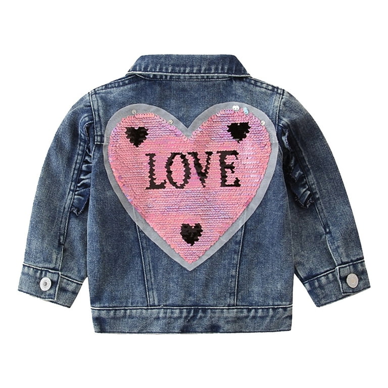 Jeans Girl Heart Pattern Girl's Jeans Spring Autumn Jeans Kids