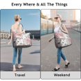 thumbnail image 4 of Flower Women's Large Weekend Travel Bag Moving Canvas Handbag Thick Double Layer Beach Weekend Travel Unisex Hospital Maternity Delivery with Toiletry Waterproof, 4 of 5
