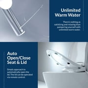 Bio Bidet Discovery DLS Bidet Seat, Warm Water and Heated Seat, UV Sterilization, Slow Close Seat and Lid, Elongated