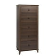 thumbnail image 3 of Home Square 3-Piece Set with 2 Nightstands & 5-Drawer Lingerie Chest in Espresso, 3 of 12