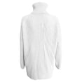 thumbnail image 7 of VISALY High Neck Sweaters Crochet Sweaters Women's 2023 Winter Sweaters Oversized Turtleneck Long Sleeve Chunky Knitted Pullover Tops Business Casual Sweater Hoodie Pullover Tunic Sweatshirt White M, 7 of 7