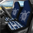 thumbnail image 2 of Yuyamidu Sea Turtle Car Seat Covers Full Set of 14 Starfish Steering Wheel Cover Safe Belt Pads Blue Headrest Covers Coasters Car Center Console Cover Key Chain, 2 of 7