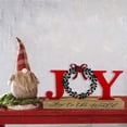 thumbnail image 2 of HOMirable Christmas Decor Indoor Joy Sign with Wreath for O, LED Lighted Rustic Tabletop, Bowknot Farmhouse Wooden Home Decorative Sign, Holiday Xmas Display Box Decoration Gift, 2 of 7