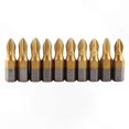 thumbnail image 1 of 10-Pack S2 Steel Cross Head Screwdriver Bits, 1/4" Hex Shank, 25mm Length, Titanium Coated, Magnetic & Anti-Slip Design, 1 of 5