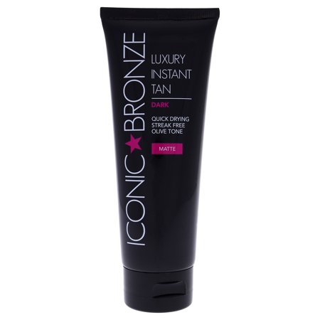 Iconic Bronze Luxury Instant Tan - Dark Matte , 3.38 oz Bronzer