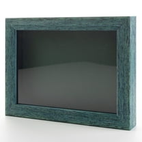 20x20 Shadow Box Frame Farm Blue Real Wood with a Green Acid-Free Backing | 13/16" of Usuable Depth
