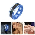 thumbnail image 2 of CILENON Silver Ring Titanium Steel Temperature Ring Body Temperature Smart Temperature Change Color Titanium Steel Display Ring Ring Set Chunky Gold Rings Ring for Women(Blue,9), 2 of 6