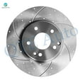 thumbnail image 2 of Front Drilled Slotted Brake Disc Rotors For 1998 1999 Mercedes-Benz E300 Base, 2 of 7