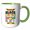 Green/White, variant on 3drose, Black Inventors Inventions. Black History Month Inspiring Gift, Art, 11oz Two-tone Black Mug