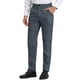 thumbnail image 4 of Pantalones de negocios de cuadros ligeros para hombres Inspire Chic, corte regular, frente plano, talla 30, gris oscuro, 4 of 7